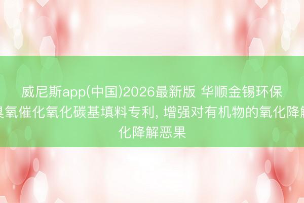 威尼斯app(中国)2026最新版 华顺金锡环保获得臭氧催化氧化碳基填料专利， 增强对有机物的氧化降解恶果